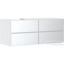   Hansgrohe XEVOLOS E 137x55 cm-es 4 fiókos fali szekrény pult nélkül,balos kivágású pulthoz,matt/metálfehér 54236320