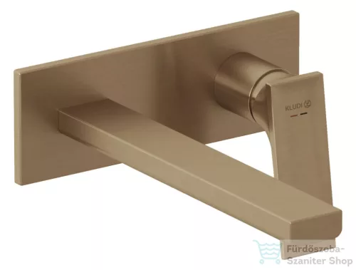 Kludi NOVA DECUS falsík alatti mosdó csaptelep 22 cm-es kifolyóval, alaptest és leeresztő nélkül, szálcsiszolt bronz 54245N175