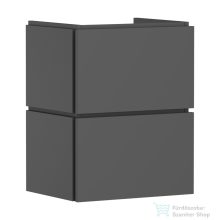   Hansgrohe XILESA E 48x38 cm-es 2 fiókos fali szekrény mosdó nélkül, matt palaszürke 54248760