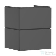   Hansgrohe XILESA E 53x47 cm-es 2 fiókos fali szekrény mosdó nélkül, matt palaszürke 54252760