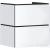 Hansgrohe XILESA E 58x47 cm-es 2 fiókos fali szekrény, matt fehér 54254700