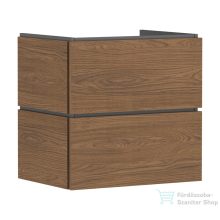   Hansgrohe XILESA E 63x47 cm-es 2 fiókos fali szekrény mosdó nélkül, kasmír tölgy 54256550