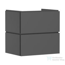   Hansgrohe XILESA E 63x47 cm-es 2 fiókos fali szekrény mosdó nélkül, matt palaszürke 54256760