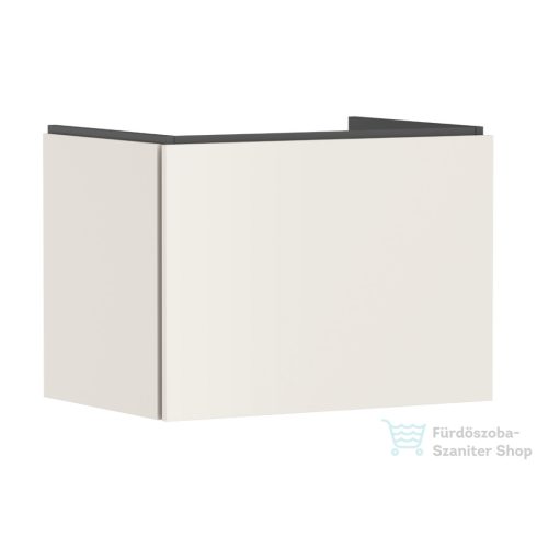 Hansgrohe XILESA E 68x47 cm-es 1 fiókos fali szekrény mosdó nélkül, matt homok 54257780