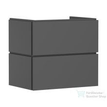   Hansgrohe XILESA E 68x47 cm-es 2 fiókos fali szekrény mosdó nélkül, matt palaszürke 54258760