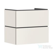   Hansgrohe XILESA E 68x47 cm-es 2 fiókos fali szekrény mosdó nélkül, matt homok 54258780
