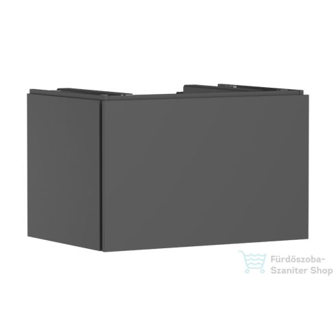 Hansgrohe XILESA E 78x55 cm-es 1 fiókos fali szekrény pult és mosdó nélkül, matt palaszürke 54265760