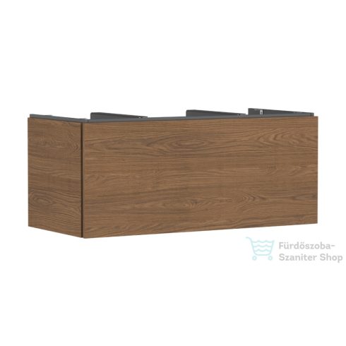 Hansgrohe XILESA E 118x55 cm-es 1 fiókos fali szekrény pult és mosdó nélkül, kasmír tölgy 54267550