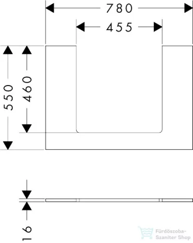 Hansgrohe XILESA E 78x55 cm-es mosdópult, kasmír tölgy 54269550