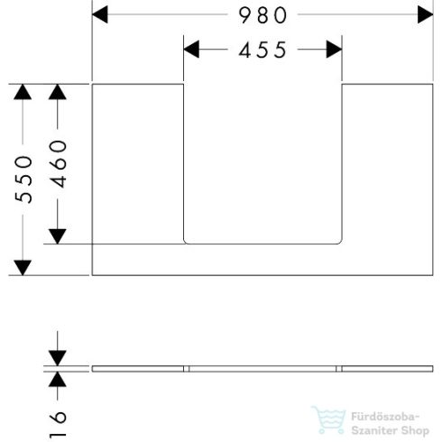 Hansgrohe XILESA E 98x55 cm-es mosdópult, kasmír tölgy 54270550