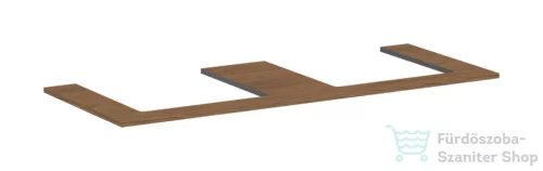 Hansgrohe XILESA E 137,5x55 cm-es mosdópult két kivágással, ráültetett mosdóhoz, kasmír tölgy 54274550