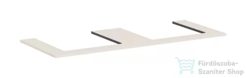 Hansgrohe XILESA E 137,5x55 cm-es mosdópult két kivágással, ráültetett mosdóhoz, matt homok 54274780