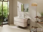 Hansgrohe XILESA E 118x55 cm-es mosdópult csaplyuk nélküli mosdóhoz, matt fehér 54277700