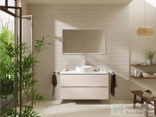 Hansgrohe XILESA E 118x55 cm-es mosdópult csaplyuk nélküli mosdóhoz, matt fehér 54277700