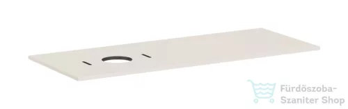 Hansgrohe XILESA E 137,5x55 cm-es mosdópult bal oldali kivágással, csaplyuk nélküli mosdóhoz, matt homok 54278780