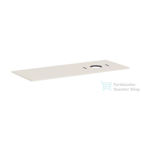 Hansgrohe XILESA E 137,5x55 cm-es mosdópult jobb oldali kivágással, csaplyuk nélküli mosdóhoz, matt homok 54279780
