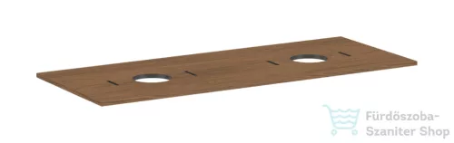 Hansgrohe XILESA E 137,5x55 cm-es mosdópult dupla kivágással, csaplyuk nélküli mosdóhoz, kasmír tölgy 54280550
