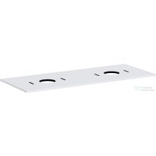   Hansgrohe XILESA E 137,5x55 cm-es mosdópult dupla kivágással, csaplyuk nélküli mosdóhoz, matt fehér 54280700
