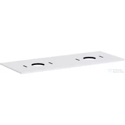   Hansgrohe XILESA E 137,5x55 cm-es mosdópult dupla kivágással, csaplyuk nélküli mosdóhoz, matt fehér 54280700