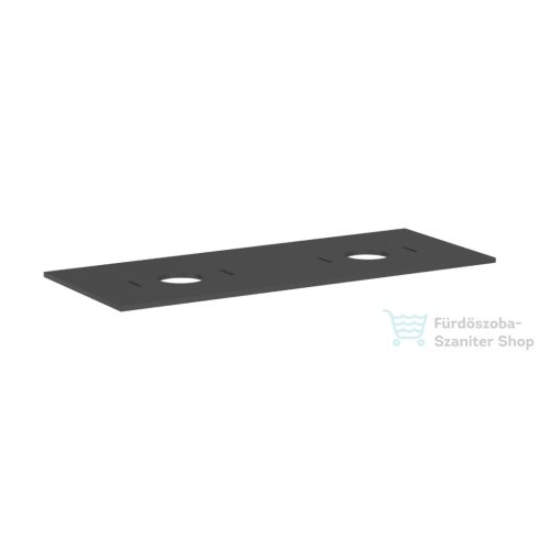 Hansgrohe XILESA E 137,5x55 cm-es mosdópult dupla kivágással, csaplyuk nélküli mosdóhoz, matt palaszürke 54280760