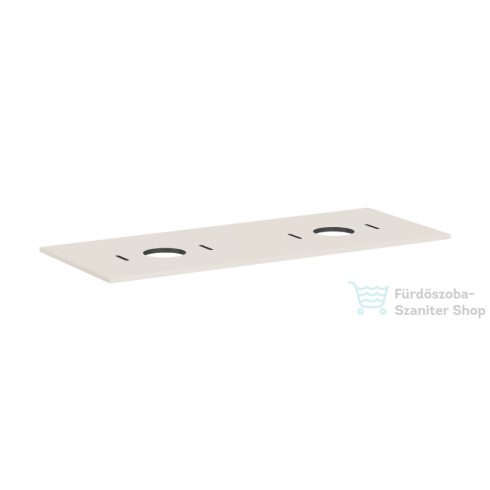 Hansgrohe XILESA E 137,5x55 cm-es mosdópult dupla kivágással, csaplyuk nélküli mosdóhoz, matt homok 54280780