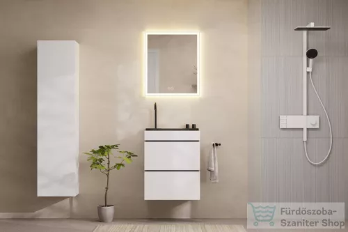 Hansgrohe XILESA E 165x40x35 cm-es magas szekrény 1 ajtóval, balos, matt fehér 54287700