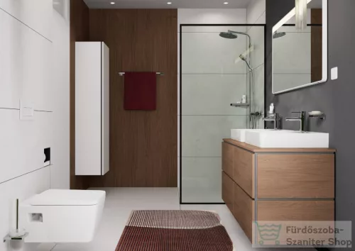 Hansgrohe XILESA E 165x40x35 cm-es magas szekrény 1 ajtóval, balos, matt fehér 54287700