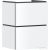 Hansgrohe XILESA E 48x38 cm-es 2 push open fiókos fali szekrény mosdó nélkül, matt fehér 54290700