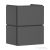 Hansgrohe XILESA E 48x38 cm-es 2 push open fiókos fali szekrény mosdó nélkül, matt palaszürke 54290760