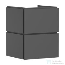   Hansgrohe XILESA E 48x47 cm-es 2 push open fiókos fali szekrény mosdó nélkül, matt palaszürke 54291760