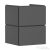 Hansgrohe XILESA E 48x47 cm-es 2 push open fiókos fali szekrény mosdó nélkül, matt palaszürke 54291760