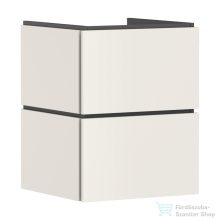   Hansgrohe XILESA E 48x47 cm-es 2 push open fiókos fali szekrény mosdó nélkül, matt homok 54291780