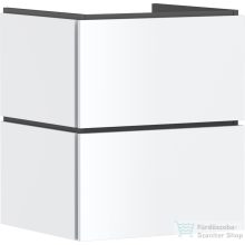   Hansgrohe XILESA E 53x47 cm-es 2 push open fiókos fali szekrény mosdó nélkül, matt fehér 54292700