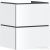 Hansgrohe XILESA E 53x47 cm-es 2 push open fiókos fali szekrény mosdó nélkül, matt fehér 54292700