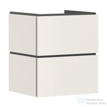   Hansgrohe XILESA E 53x47 cm-es 2 push open fiókos fali szekrény mosdó nélkül, matt homok 54292780