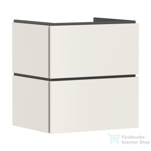 Hansgrohe XILESA E 58x47 cm-es 2 fiókos fali szekrény push-open fiókokkal, matt homok 54293780