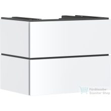   Hansgrohe XILESA E 78x55 cm-es, 2 fiókos, fali mosdótartó szekrény pulthoz, matt fehér 54299700