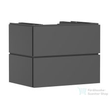   Hansgrohe XILESA E 78x55 cm-es, 2 fiókos, fali mosdótartó szekrény pulthoz, push open fiókokkal, matt palaszürke 54300760