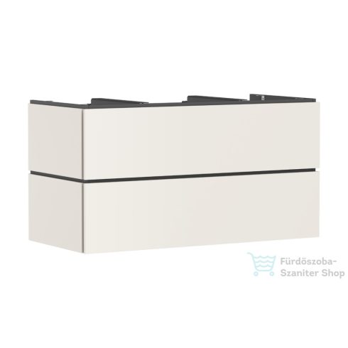 Hansgrohe XILESA E 118x55 cm-es, 2 fiókos, fali mosdótartó szekrény pulthoz, matt homok 54303780