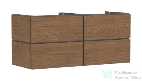 Hansgrohe XILESA E 137,5x55 cm-es, 4 fiókos, fali mosdótartó szekrény, kasmír tölgy 54305550