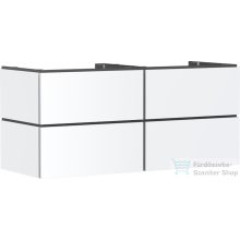   Hansgrohe XILESA E 137,5x55 cm-es, 4 fiókos, fali mosdótartó szekrény, matt fehér 54305700
