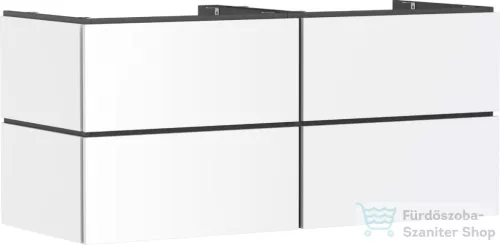 Hansgrohe XILESA E 137,5x55 cm-es, 4 fiókos, fali mosdótartó szekrény, matt fehér 54305700