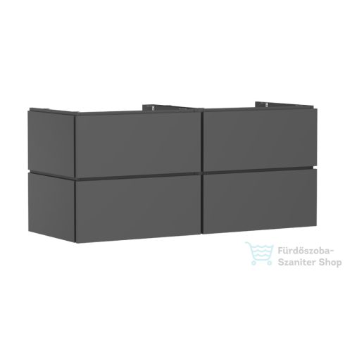 Hansgrohe XILESA E 137,5x55 cm-es, 4 fiókos, fali mosdótartó szekrény, matt palaszürke 54305760