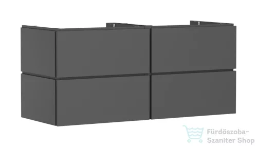 Hansgrohe XILESA E 137,5x55 cm-es, 4 fiókos, fali mosdótartó szekrény, matt palaszürke 54305760
