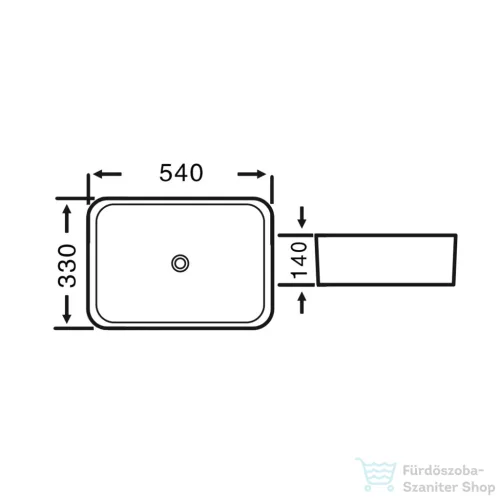 AQUALINE kerámiamosdó, 54x33cm (54331)