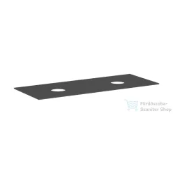   Hansgrohe XEVOLOS E 137x55 cm-es mosdópult csapfurat nélküli mosdóhoz, dupla kivágással, matt palaszürke 54332760