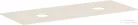 Hansgrohe XEVOLOS E 137x55 cm-es mosdópult csapfurat nélküli mosdóhoz, dupla kivágással, matt homok 54332780