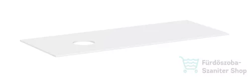 Hansgrohe XEVOLOS E 137x55 cm-es mosdópult csapfurat nélküli mosdóhoz, bal oldali kivágással, matt fehér 54333700
