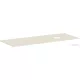 Hansgrohe XEVOLOS E 137x55 cm-es mosdópult csapfurat nélküli mosdóhoz, jobb oldali kivágással, matt homok 54334780