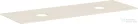 Hansgrohe XEVOLOS E 157x55 cm-es mosdópult csapfurat nélküli mosdóhoz, dupla kivágással, matt homok 54335780